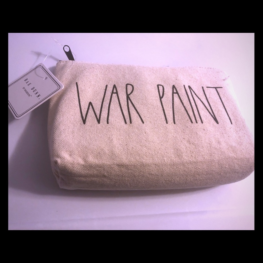 Rae Dunn War Paint Makeup Bag BNWT